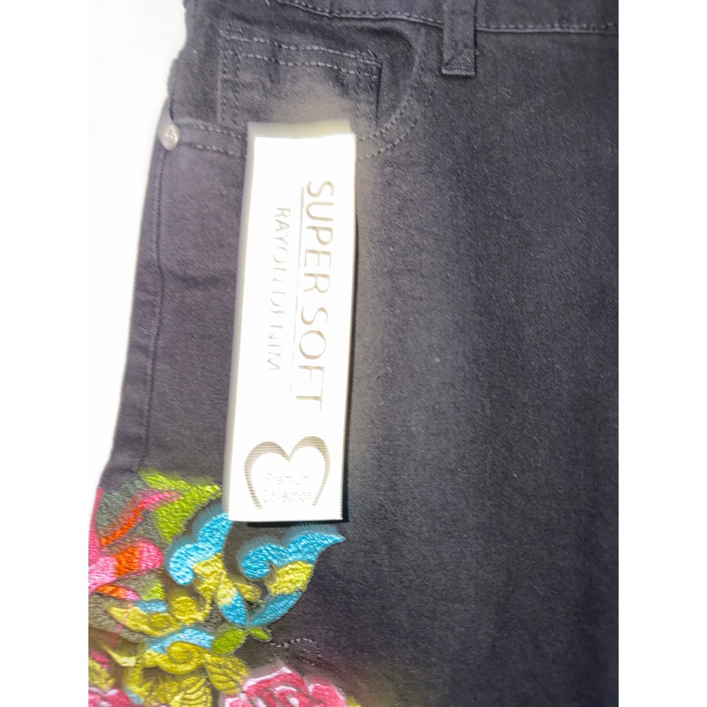 SKY Womens 11 Skull Rose Wide‎ Leg Goth Rocker Edgy Skater Grunge Y2K 90s Street - Picture 2 of 16